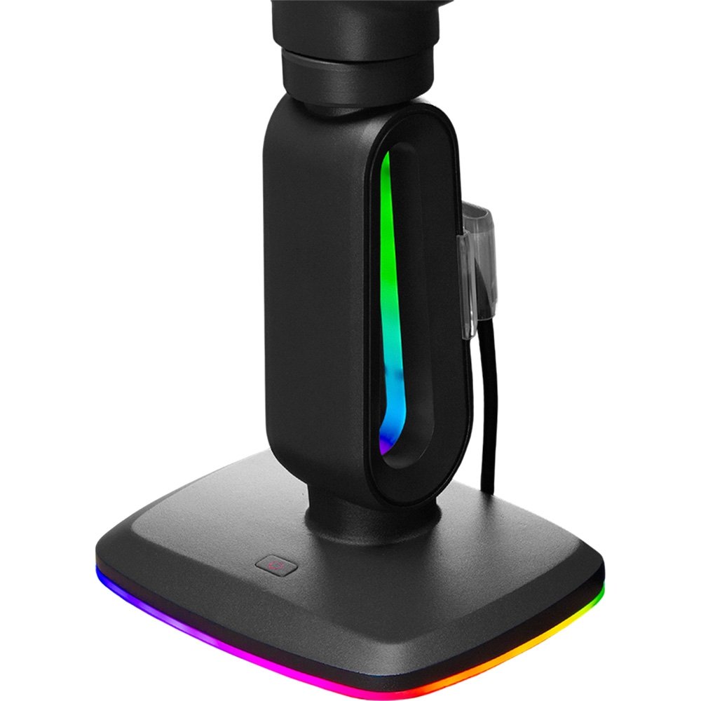 Imagem 5 de 11 do produto Suporte de Mesa Articulado Gamer para Monitor de 32" a 60" North Bayou, com Pistão a Gás, RGB, Preto - F7 NB
