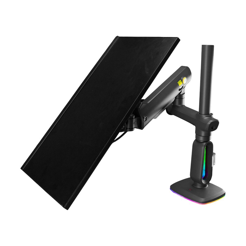 Imagem 4 de 11 do produto Suporte de Mesa Articulado Gamer para Monitor de 32" a 60" North Bayou, com Pistão a Gás, RGB, Preto - F7 NB