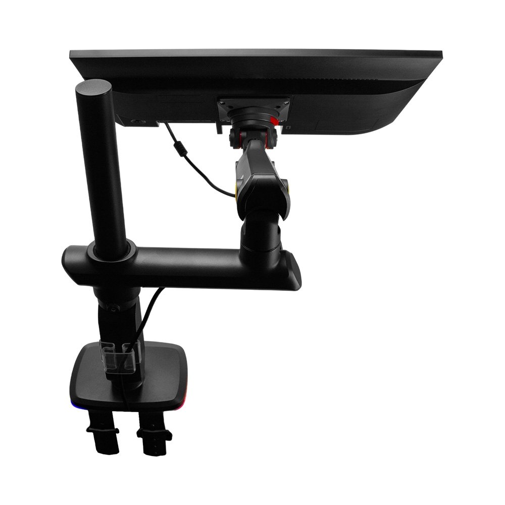 Imagem 6 de 11 do produto Suporte de Mesa Articulado Gamer para Monitor de 32" a 60" North Bayou, com Pistão a Gás, RGB, Preto - F7 NB