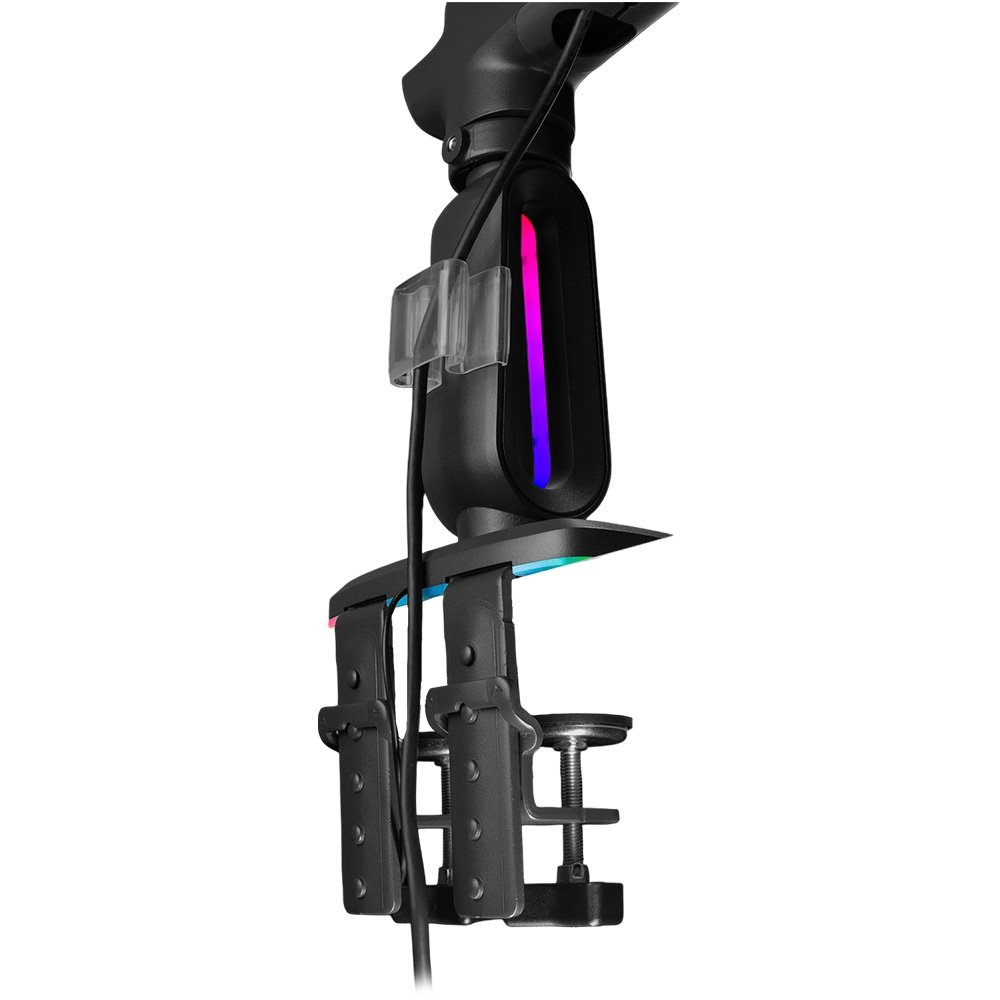 Imagem 7 de 11 do produto Suporte de Mesa Articulado Gamer para Monitor de 32" a 60" North Bayou, com Pistão a Gás, RGB, Preto - F7 NB