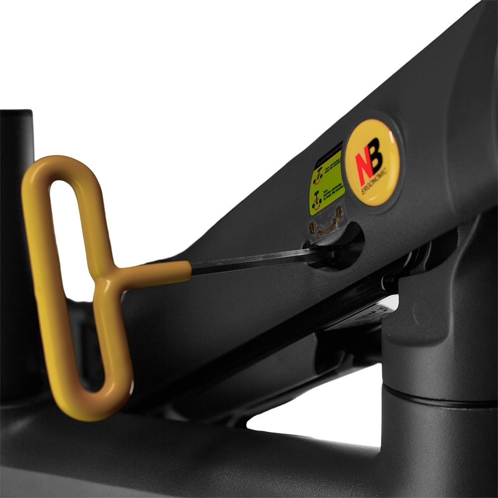 Imagem 10 de 11 do produto Suporte de Mesa Articulado Gamer para Monitor de 32" a 60" North Bayou, com Pistão a Gás, RGB, Preto - F7 NB