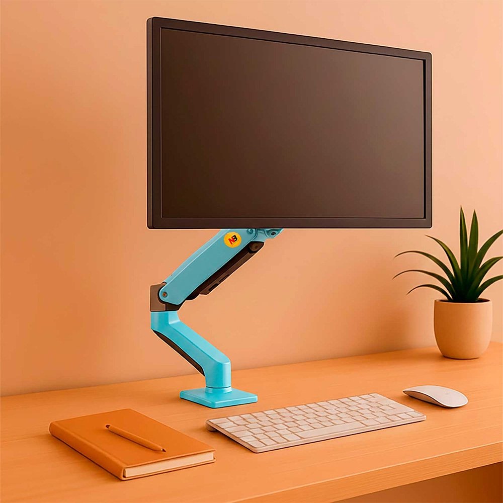 Imagem 9 de 12 do produto Suporte de Mesa Articulado para Monitor de 17" a 30" North Bayou, Ajustes com Pistão a Gás, Azul - F80-XM NB