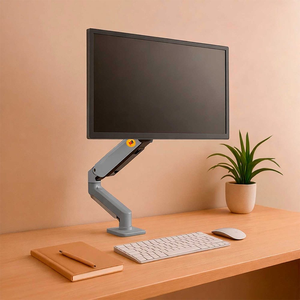 Imagem 17 de 17 do produto Suporte de Mesa Articulado para Monitor de 17" a 30" North Bayou, Ajustes com Pistão a Gás, Cinza - F80-XV NB