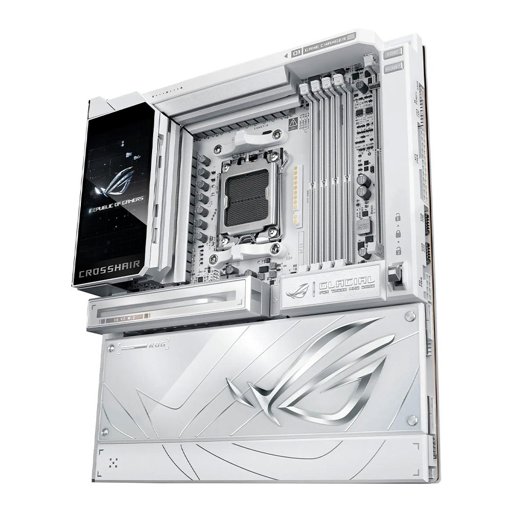Imagem 4 de 8 do produto Placa Mãe ASUS ROG CROSSHAIR X870E GLACIAL, AMD, AM5, ATX, DDR5, Wi-fi 7, Bluetooth, Branco - 90MB1NQ0-M0EAY0