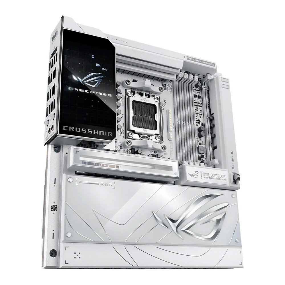 Imagem 5 de 8 do produto Placa Mãe ASUS ROG CROSSHAIR X870E GLACIAL, AMD, AM5, ATX, DDR5, Wi-fi 7, Bluetooth, Branco - 90MB1NQ0-M0EAY0
