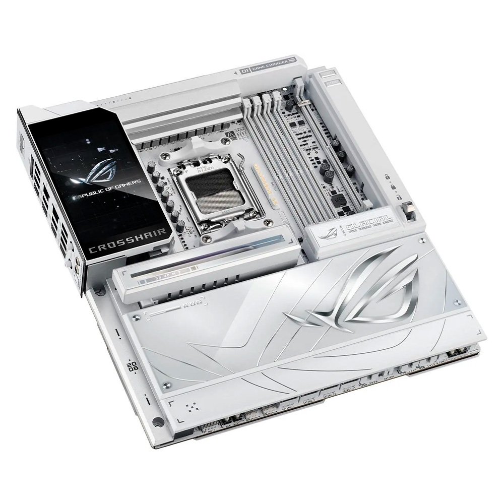 Imagem 7 de 8 do produto Placa Mãe ASUS ROG CROSSHAIR X870E GLACIAL, AMD, AM5, ATX, DDR5, Wi-fi 7, Bluetooth, Branco - 90MB1NQ0-M0EAY0