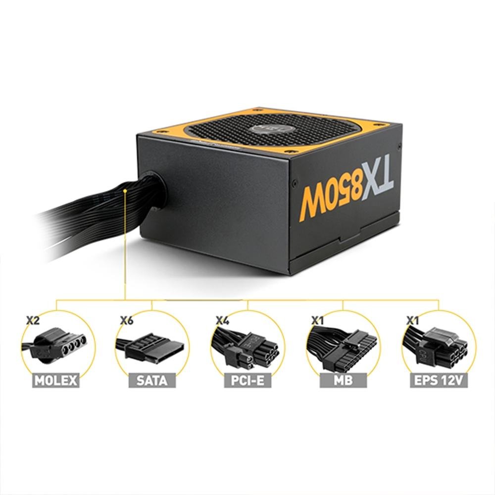 Fonte Nox Urano 850W 80 Plus Bronze - NXURTX850BZ | KaBuM!