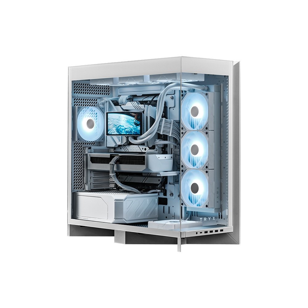 Gabinete Gamer TRYX Luca L70, Full-Tower, E-ATX, com Vidro Temperado, Branco, Sem Fonte - C-L700N-NN0H-G0W