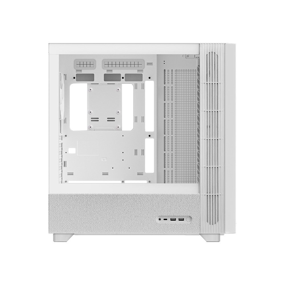 Imagem 4 de 8 do produto Gabinete Gamer TRYX Flova F50, Mid-Tower, ATX, com Fan Cross-Flow e Vidro Temperado, Branco, Sem Fonte - C-F500F-FM1E-G0W