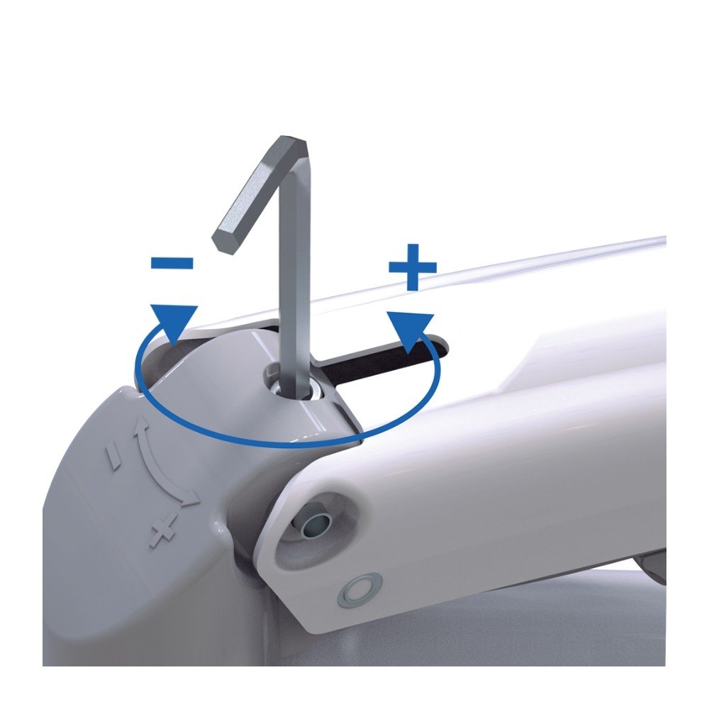 Imagem 4 de 8 do produto Suporte de Mesa Articulado para Monitor de 17" a 35" ELG, com Pistão a Gás e Cabo HDMI 2.0, VESA, Branco - F98WHDMI