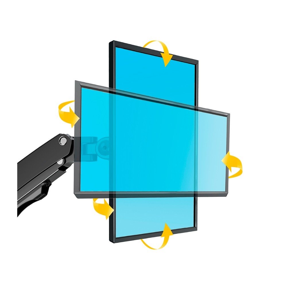 Imagem 8 de 11 do produto Suporte de Mesa Articulado para Monitor de 17" a 35" ELG, com Pistão a Gás e Cabo DisplayPort, VESA, Grafite - F98DP