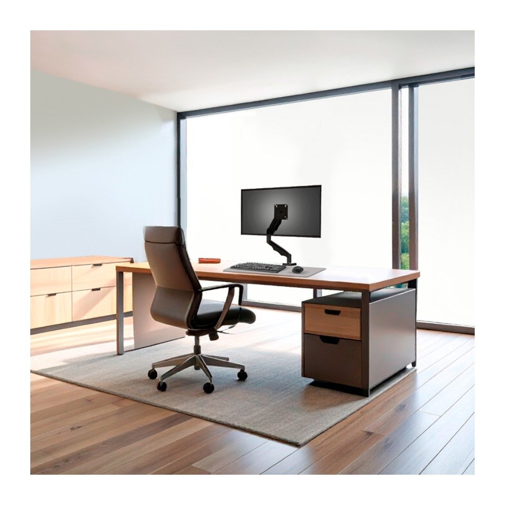 Imagem 9 de 11 do produto Suporte de Mesa Articulado para Monitor de 17" a 35" ELG, com Pistão a Gás e Cabo DisplayPort, VESA, Grafite - F98DP