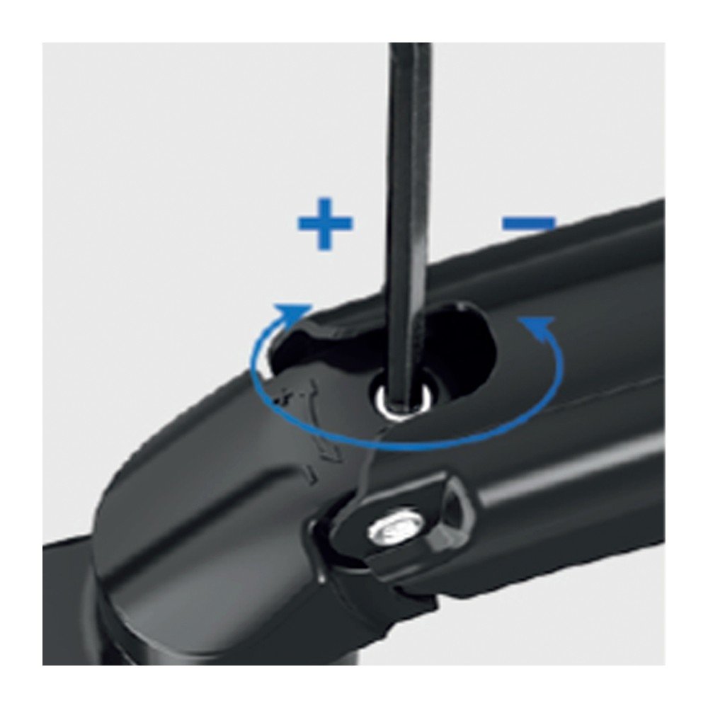 Imagem 5 de 12 do produto Suporte de Mesa Articulado para 2 Monitores de 17" a 35" ELG, com Pistão a Gás e Cabo DisplayPort, VESA, Grafite - F196DP