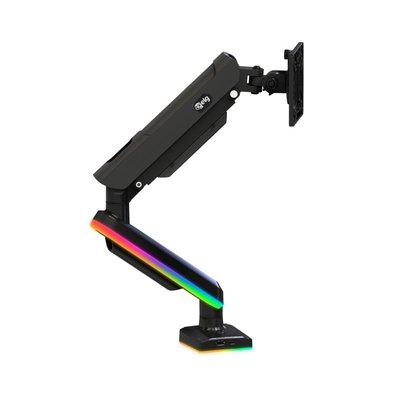 Suporte de Mesa Articulado Gamer para Monitor de 17" a 35" ELG, com Pistão a Gás, USB-A/C, RGB, Preto - F100RGB