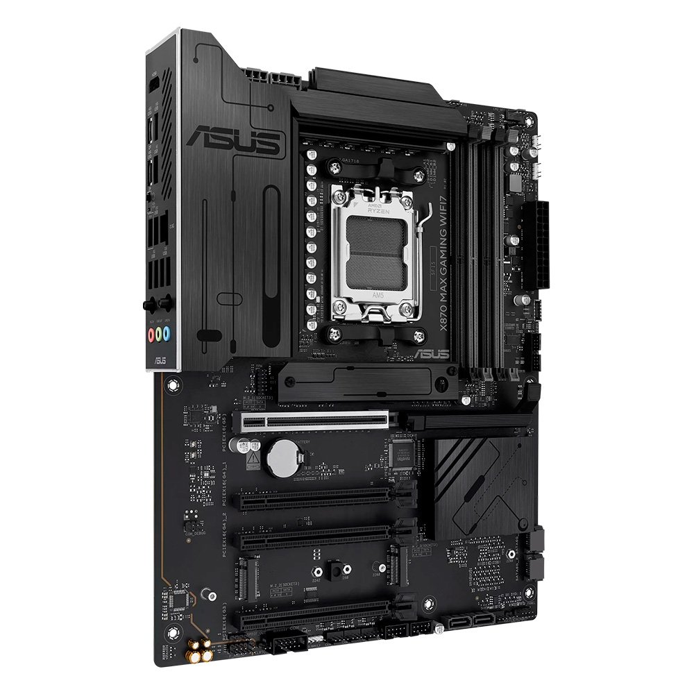 Placa Mãe ASUS X870 MAX GAMING WIFI7, AMD, AM5, ATX, DDR5, Wi-fi 7, Bluetooth, Preto - X870 MAX GAMING WIFI7 - view 3