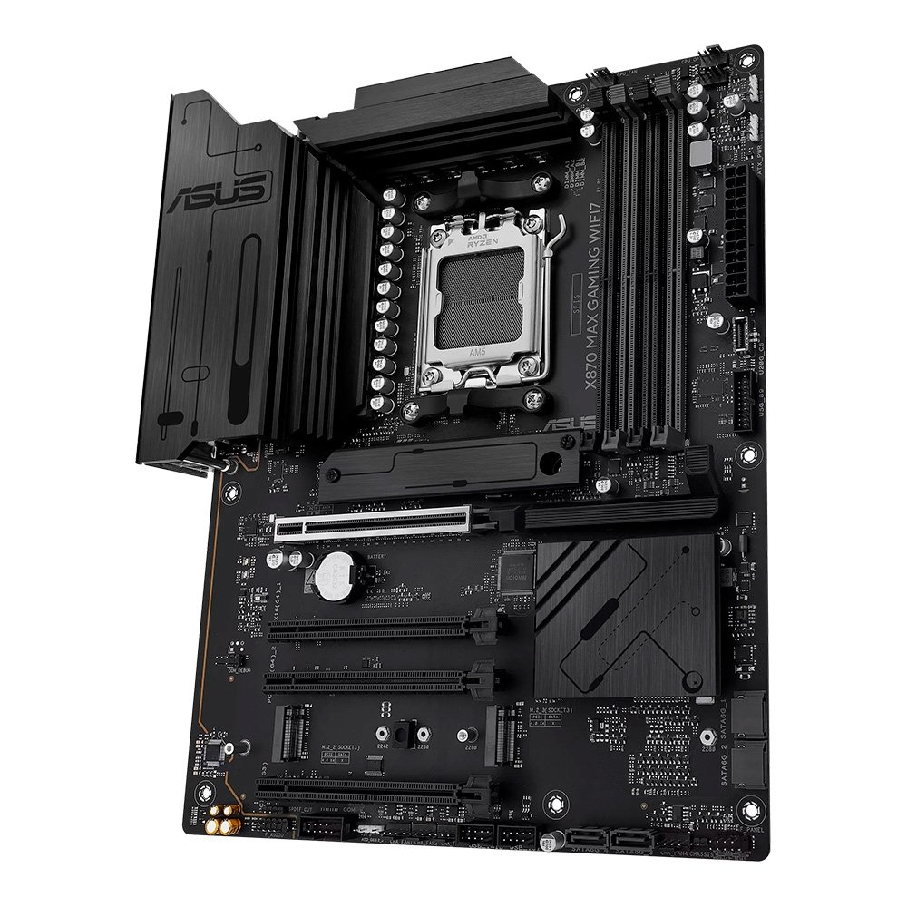 Placa Mãe ASUS X870 MAX GAMING WIFI7, AMD, AM5, ATX, DDR5, Wi-fi 7, Bluetooth, Preto - X870 MAX GAMING WIFI7 - view 4