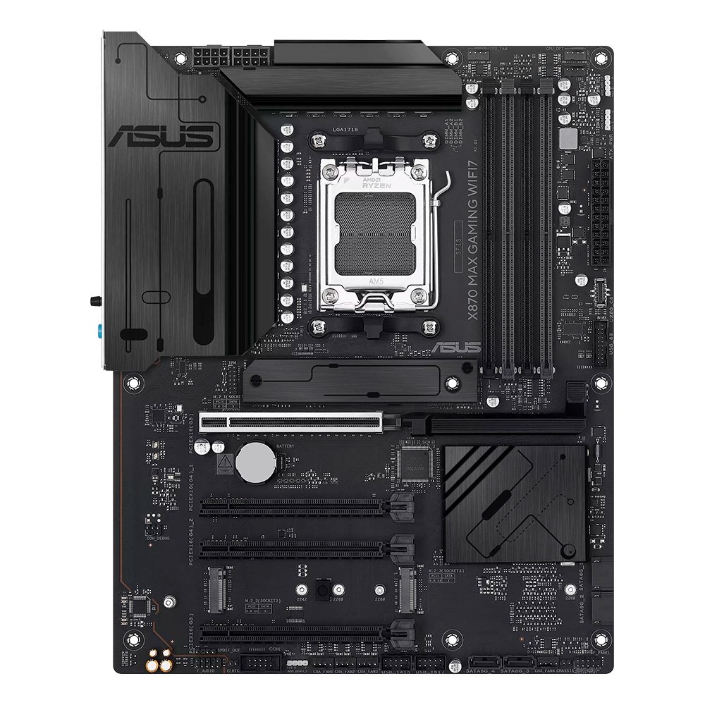 Placa Mãe ASUS X870 MAX GAMING WIFI7, AMD, AM5, ATX, DDR5, Wi-fi 7, Bluetooth, Preto - X870 MAX GAMING WIFI7 - view 2