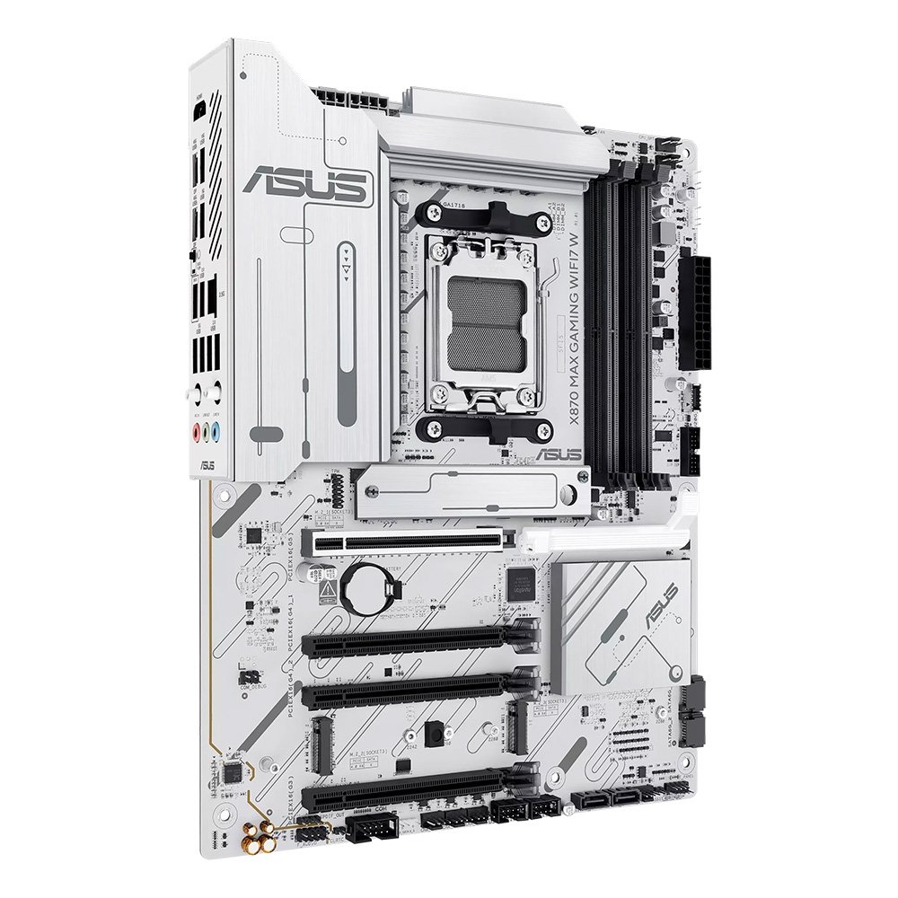 Placa Mãe ASUS X870 MAX GAMING WIFI7 W, AMD, AM5, ATX, DDR5, Wi-fi 7, Bluetooth, Branco - X870 MAX GAMING WIFI7 W - view 4