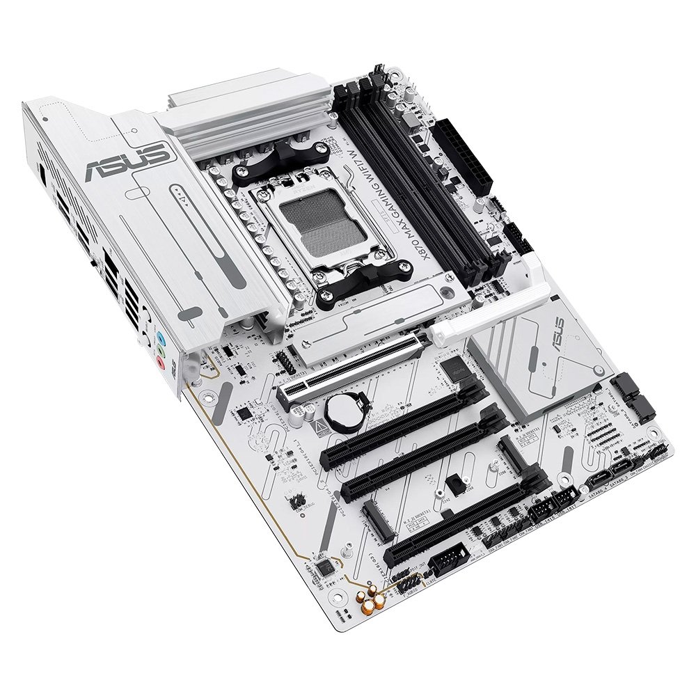 Placa Mãe ASUS X870 MAX GAMING WIFI7 W, AMD, AM5, ATX, DDR5, Wi-fi 7, Bluetooth, Branco - X870 MAX GAMING WIFI7 W - view 5