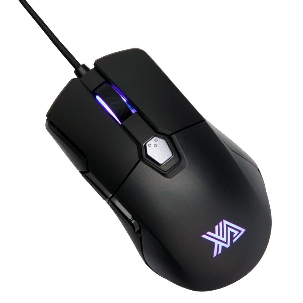 Imagem 3 de 4 do produto Mouse Gamer Xanova 5000DPI RGB 6 Botoes Prata/Preto Mensa - Galax XM310
