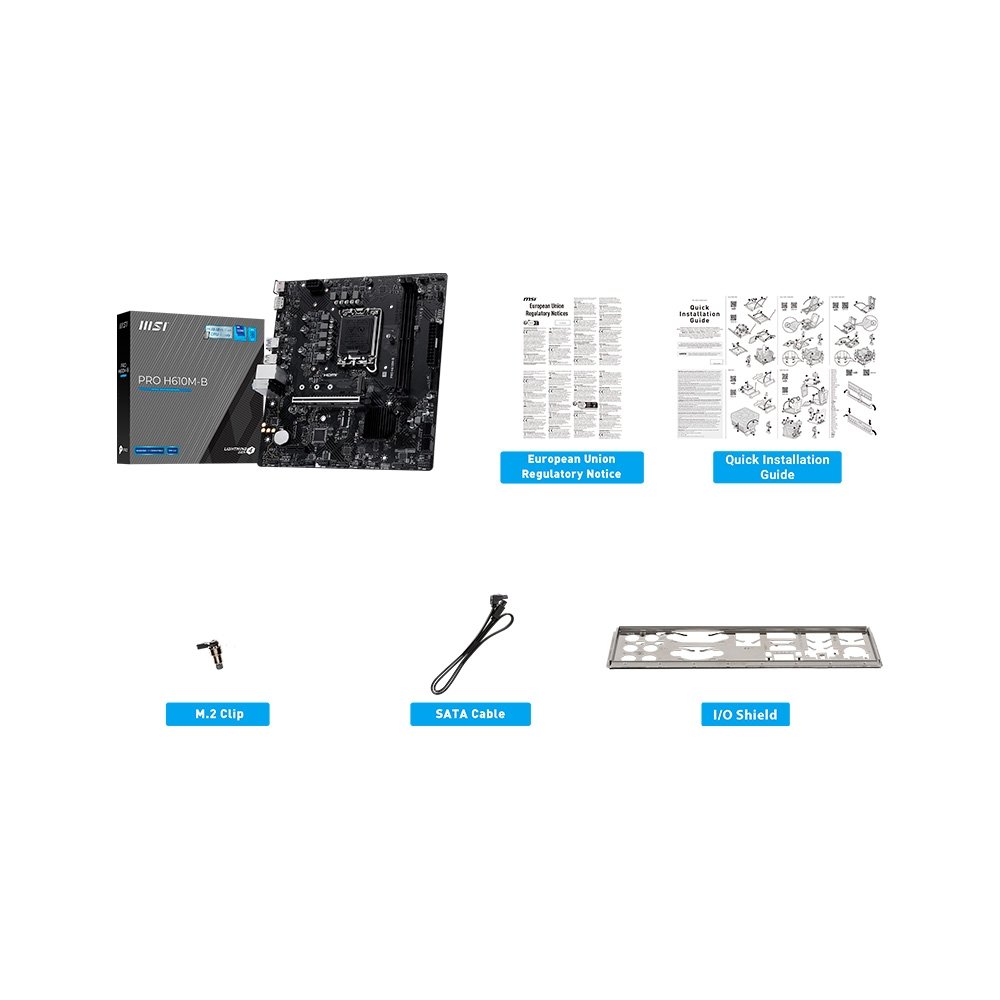 Imagem 7 de 7 do produto Placa-Mãe MSI PRO H610M-B, Intel LGA 1700, mATX, DDR5 - PROH610MB