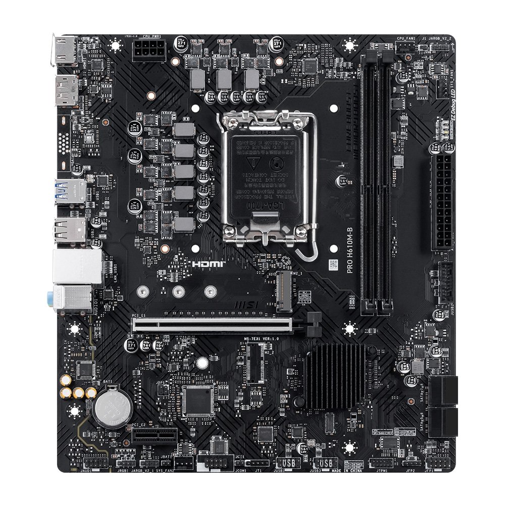 Placa-Mãe MSI PRO H610M-B, Intel LGA 1700, mATX, DDR5 - PROH610MB 4