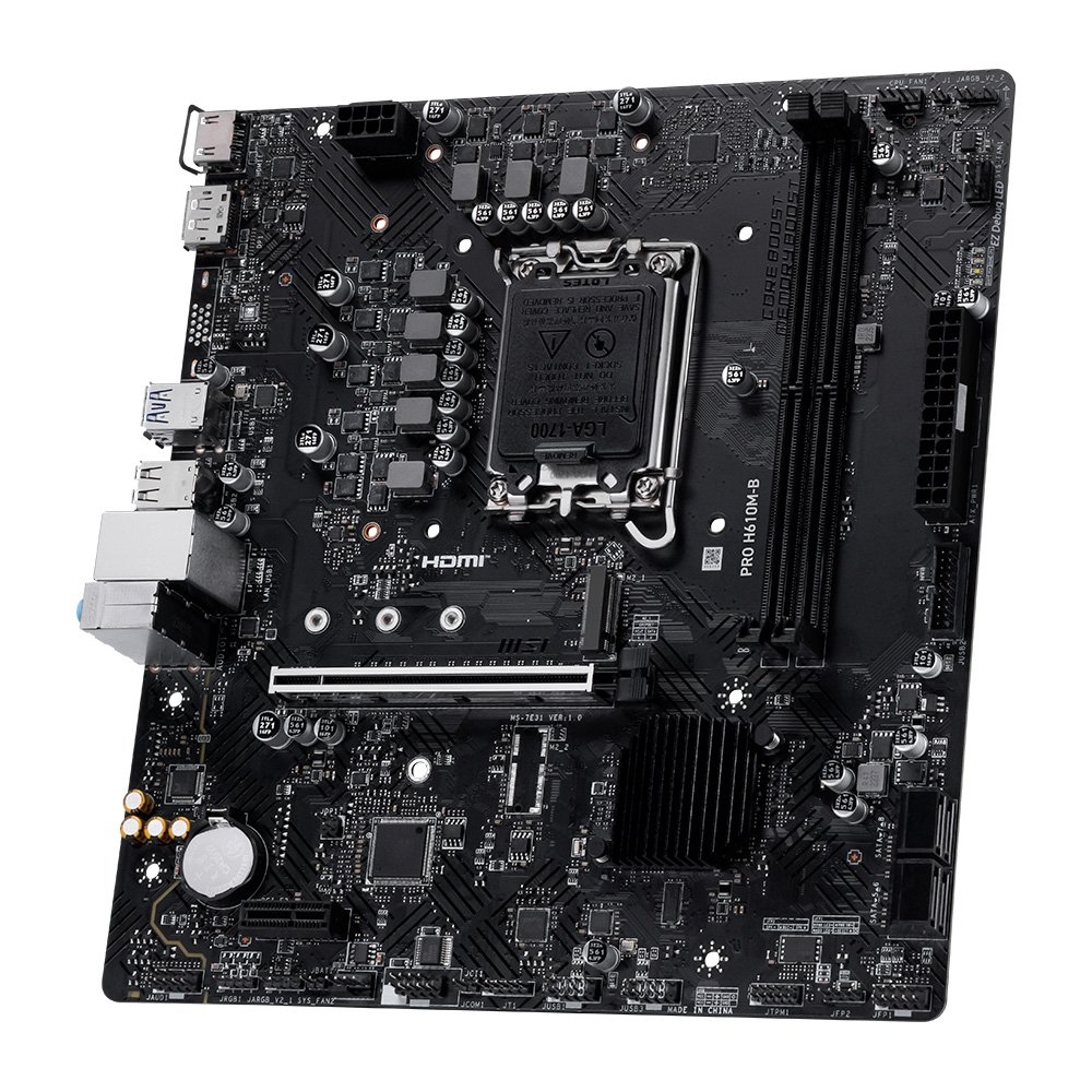 Imagem 3 de 7 do produto Placa-Mãe MSI PRO H610M-B, Intel LGA 1700, mATX, DDR5 - PROH610MB