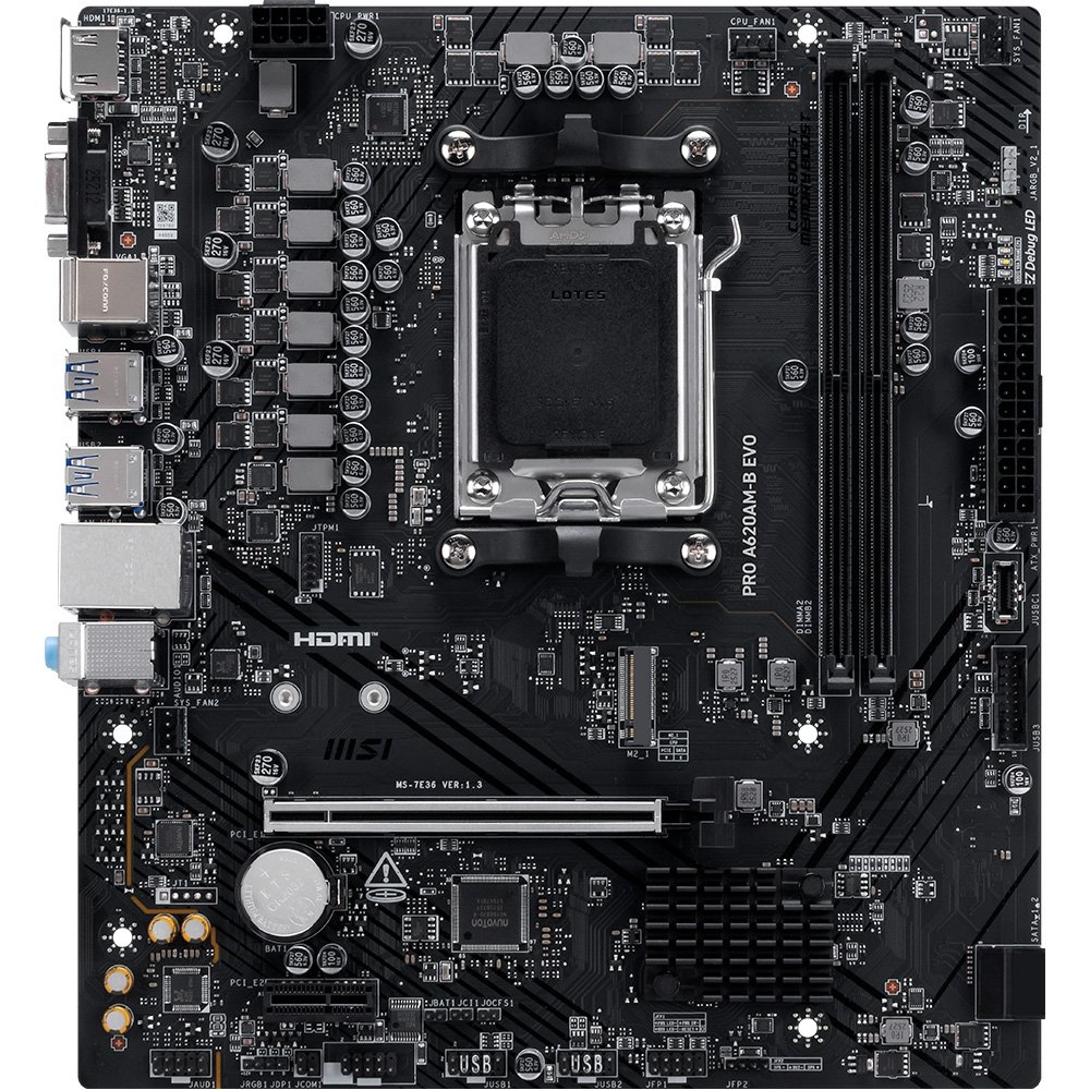 Placa Mãe MSI PRO A620AM-B EVO