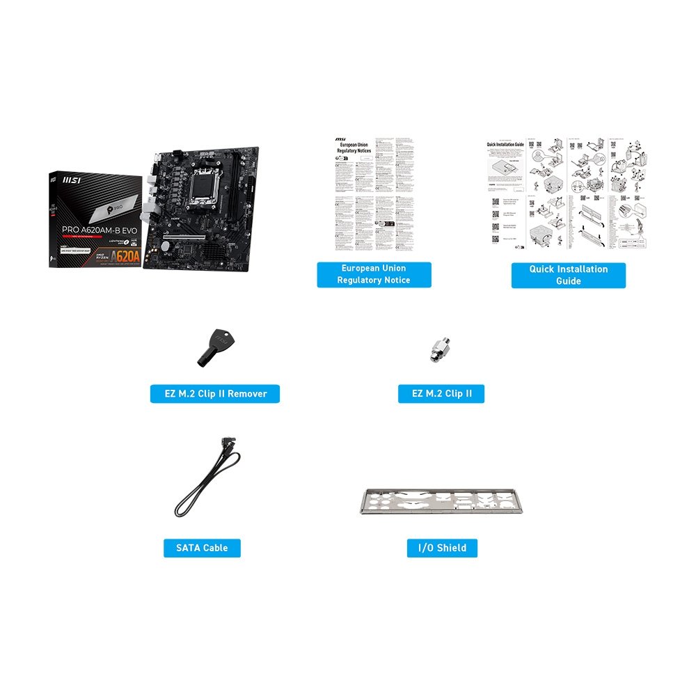 Placa-Mãe MSI PRO A620M-B EVO, AMD AM5, mATX, DDR5 - PROA620AMBEVO - view 7