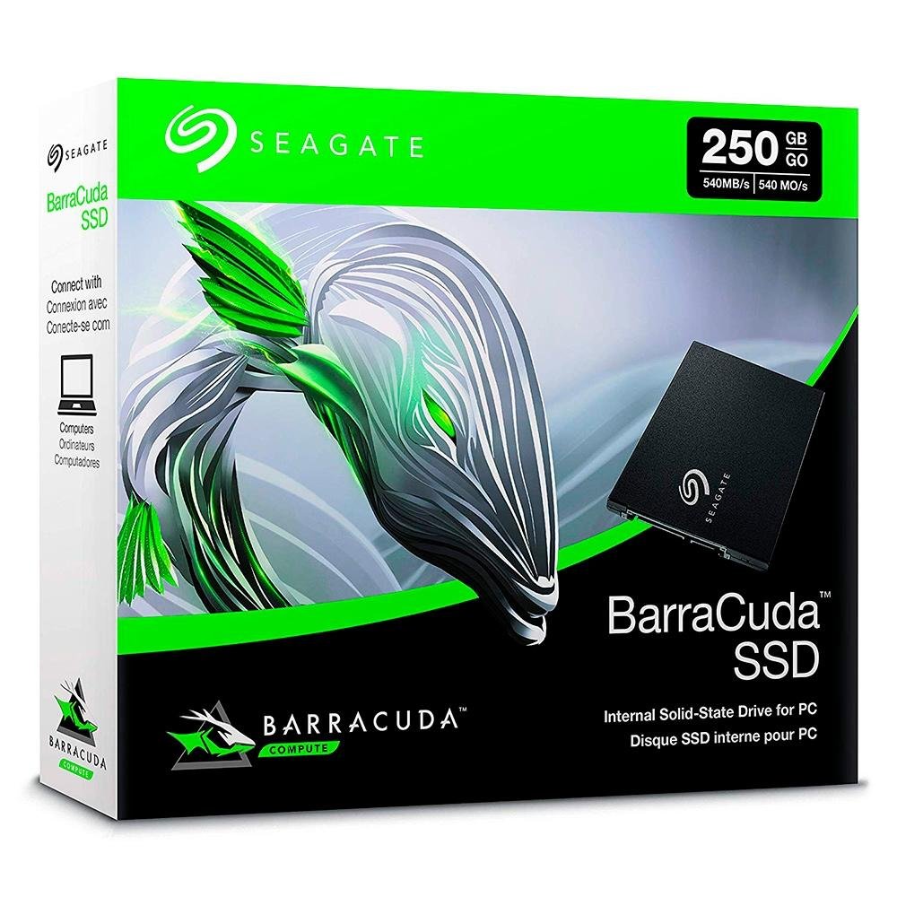 SSD Seagate 250GB, SATA, Leitura 560MB/s, Gravação 530MB/s - STGS250401 SSD Seagate 250GB, SATA, Leitura 560MB/s, Gravação 530MB/s - STGS250401