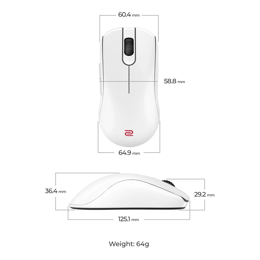 Mouse Gamer Sem Fio ( Balão.info) FK2-DW, 4K, Medium, 3200 DPI, com Base para Carregamento, Branco - 9H.N4MBE.A3E - foto 7