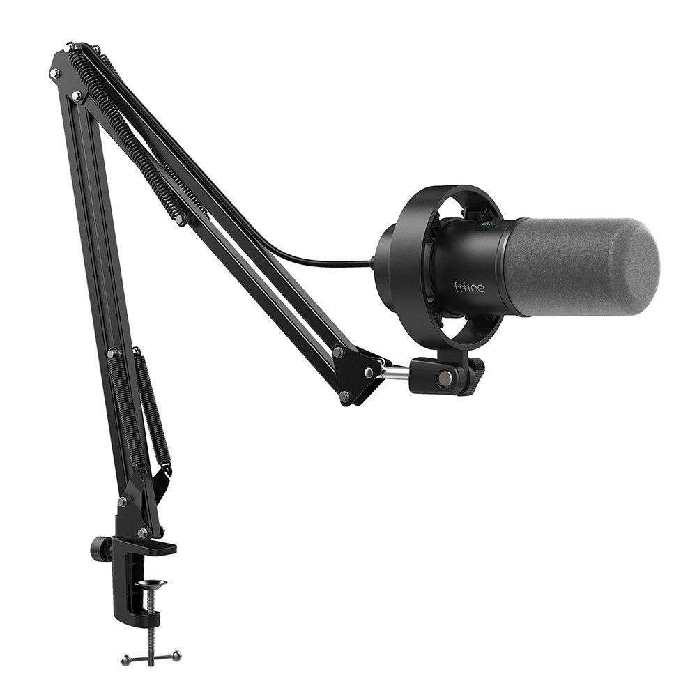 Microfone Dinâmico Fifine K688, Podcast, USB/XLR, Com Braço Articulado, Montagem Contra Choque, Preto - K688CT - view 5