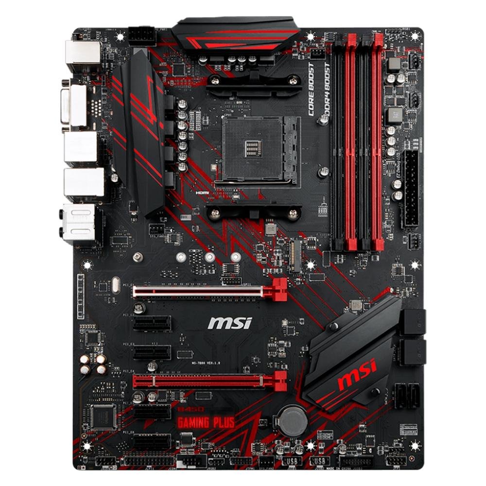 Placa-Mãe MSI para AMD AM4 ATX B450 Gaming Plus | KaBuM!