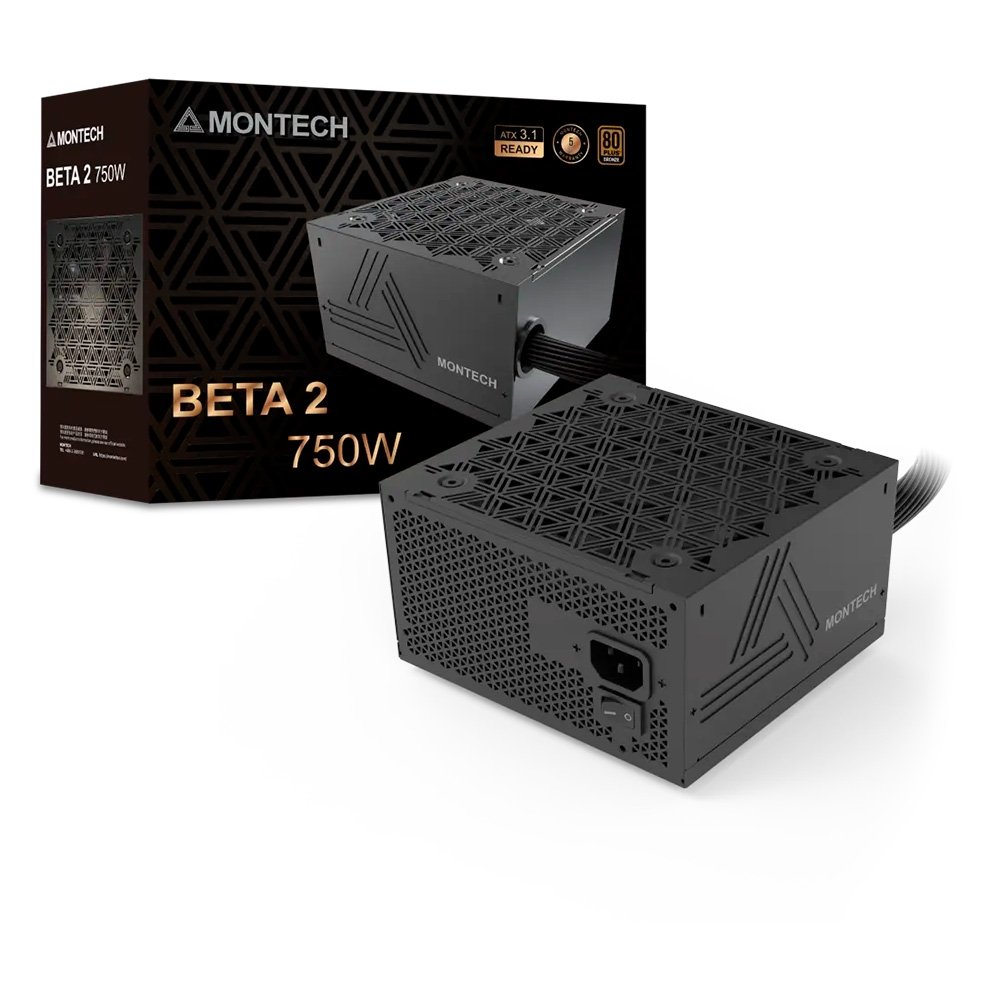 Fonte Montech Beta 2, 750W, Preto - BETA2750W