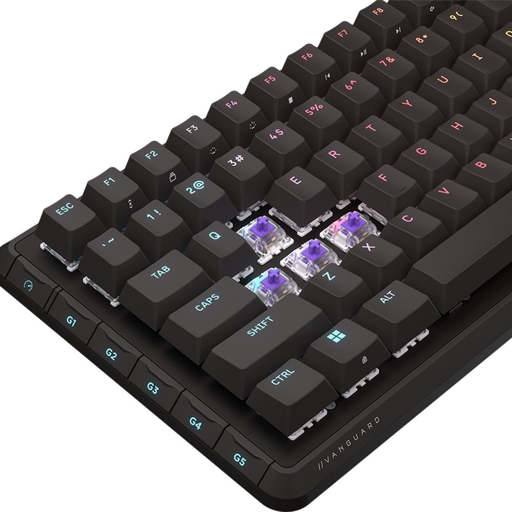 Teclado Mecânico Gamer ( Balão.info) Vanguard 96, RGB, Switch ( Balão.info) MLX Plasma, PBT Double-Shot, Preto - CH-91E901E-NA - foto 4