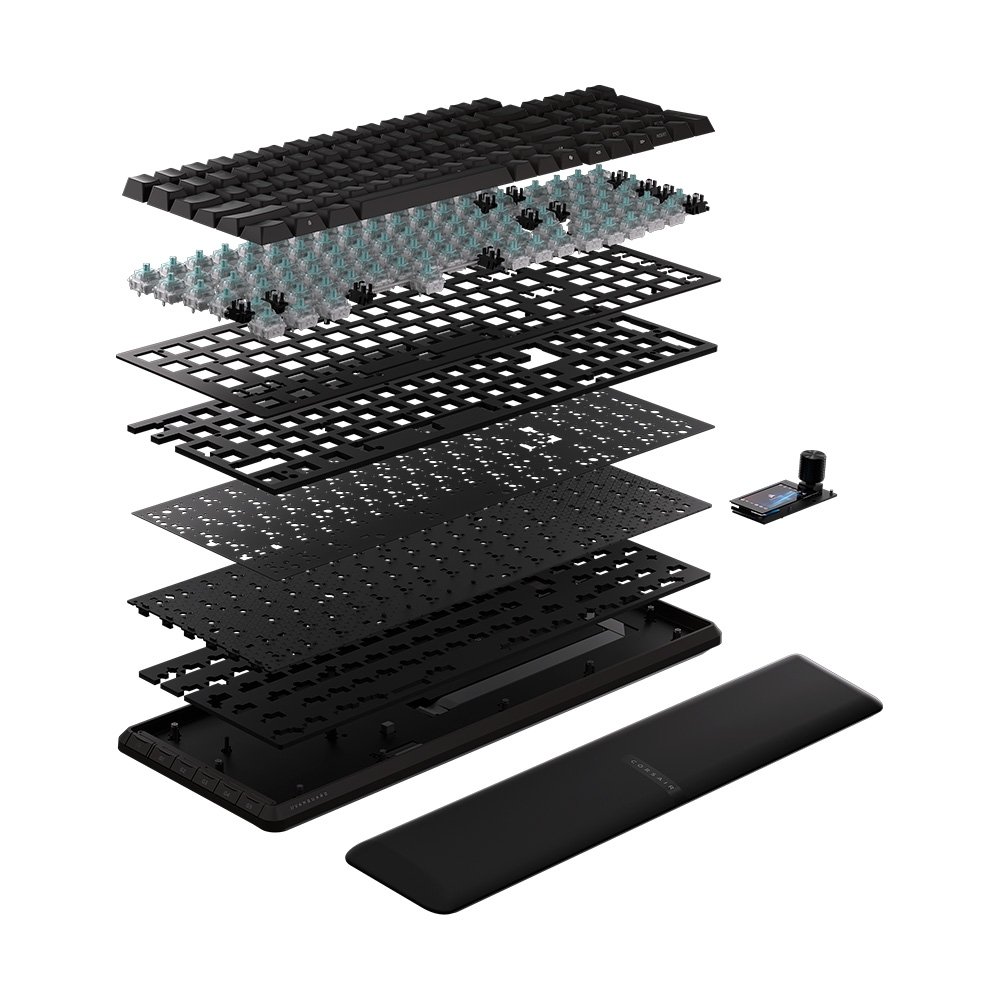 Imagem 7 de 8 do produto Teclado Mecânico Gamer Corsair Vanguard Pro 96, RGB, Switch Magnético Corsair MGX Hyperdrive, PBT Double-Shot, Preto - CH-91E911G-NA