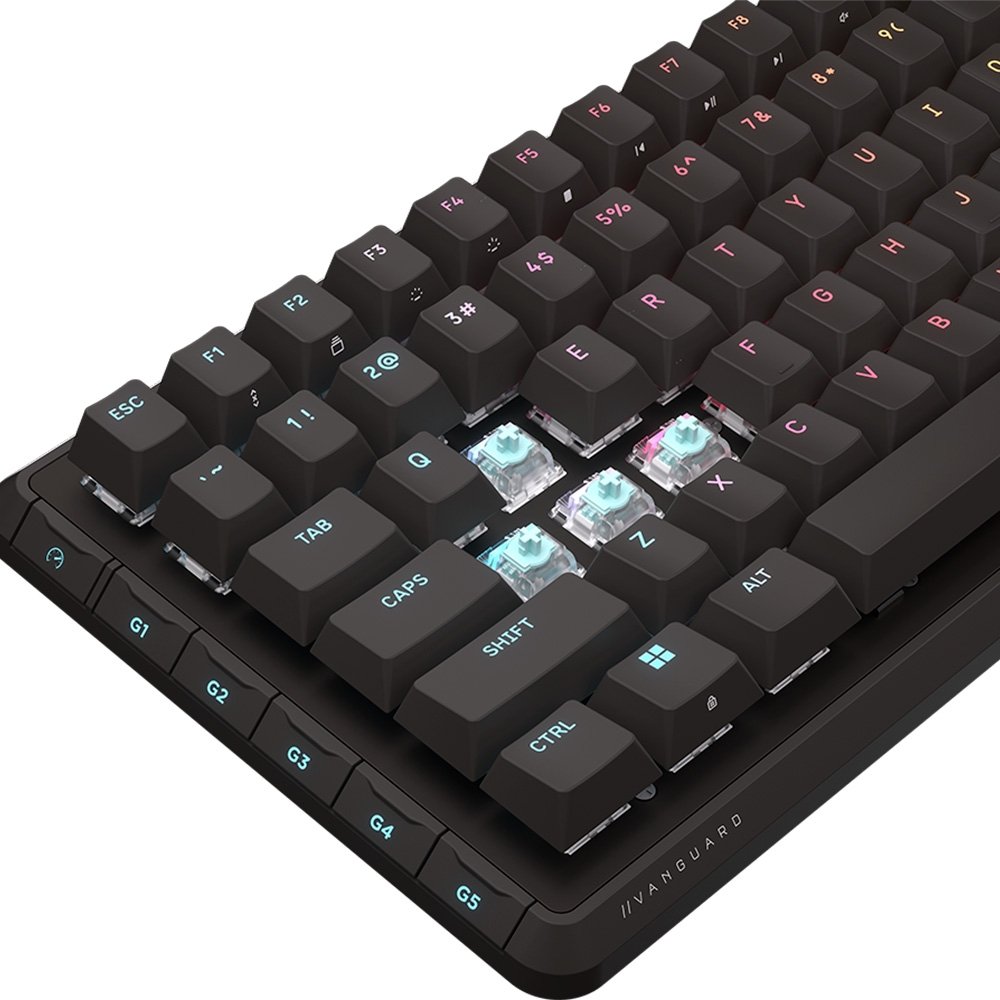 Imagem 6 de 8 do produto Teclado Mecânico Gamer Corsair Vanguard Pro 96, RGB, Switch Magnético Corsair MGX Hyperdrive, PBT Double-Shot, Preto - CH-91E911G-NA