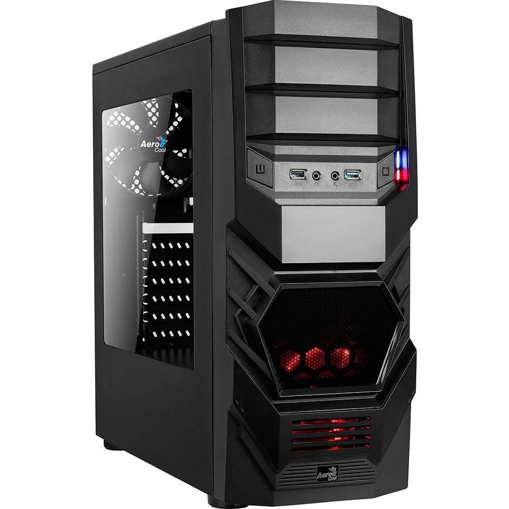 Gabinete Gamer AeroCool Cyclops Black Edition, Mid Tower, 1 USB 3.0 e 1 USB 2.0 - 63652 Gabinete Gamer AeroCool Cyclops Black Edition, Mid Tower, 1 USB 3.0 e 1 USB 2.0 - 63652