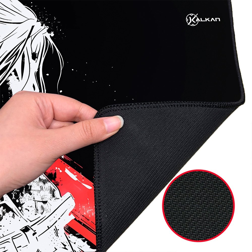 Imagem 7 de 9 do produto Mousepad Gamer Kalkan Aeris Extended, Speed, 900x400x4mm, Tecido, Preto - KLK00061