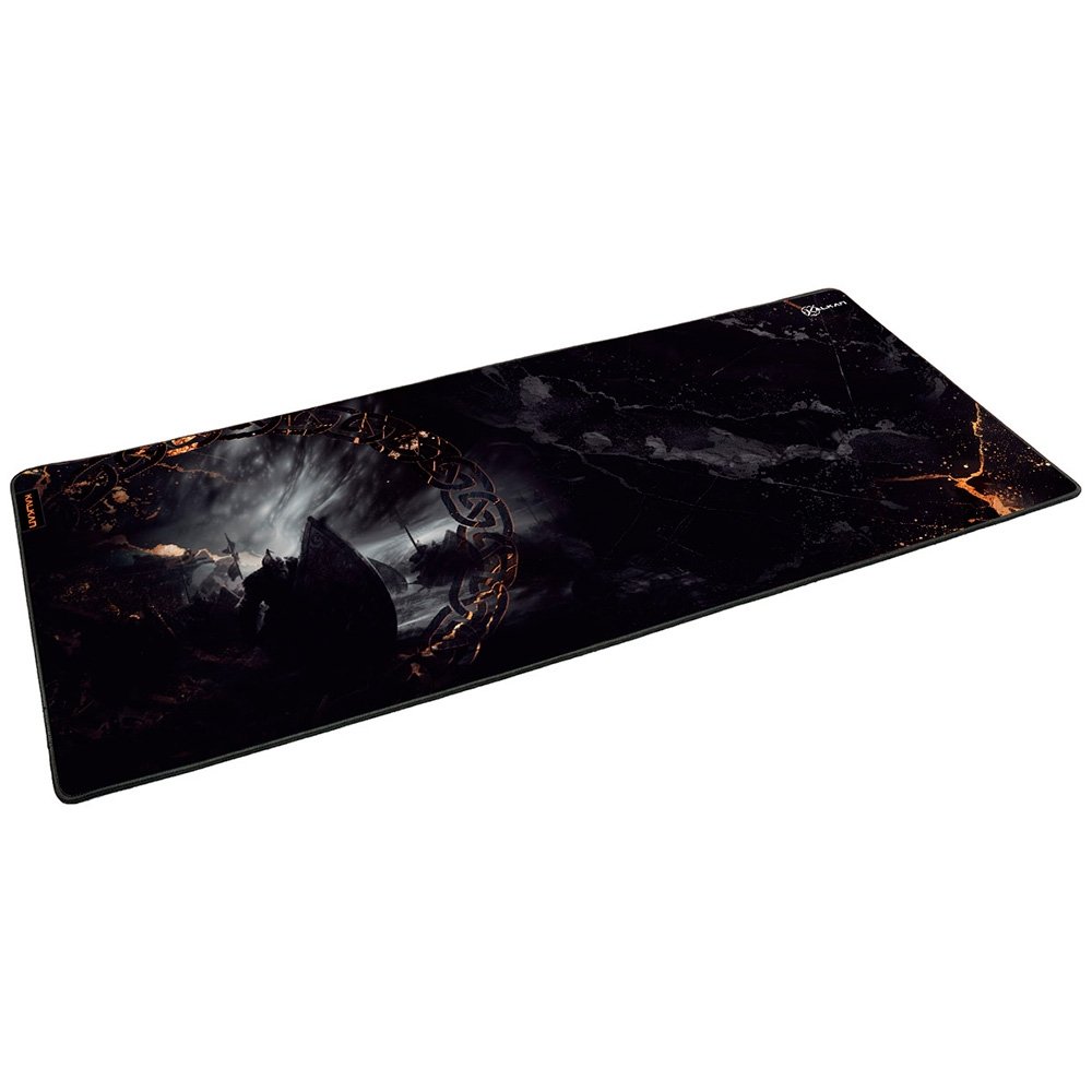 Imagem 2 de 9 do produto Mousepad Gamer Kalkan Ember Extended, Speed, 900x400x4mm, Tecido, Preto - KLK00062