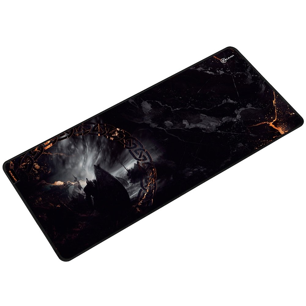 Imagem 5 de 9 do produto Mousepad Gamer Kalkan Ember Extended, Speed, 900x400x4mm, Tecido, Preto - KLK00062