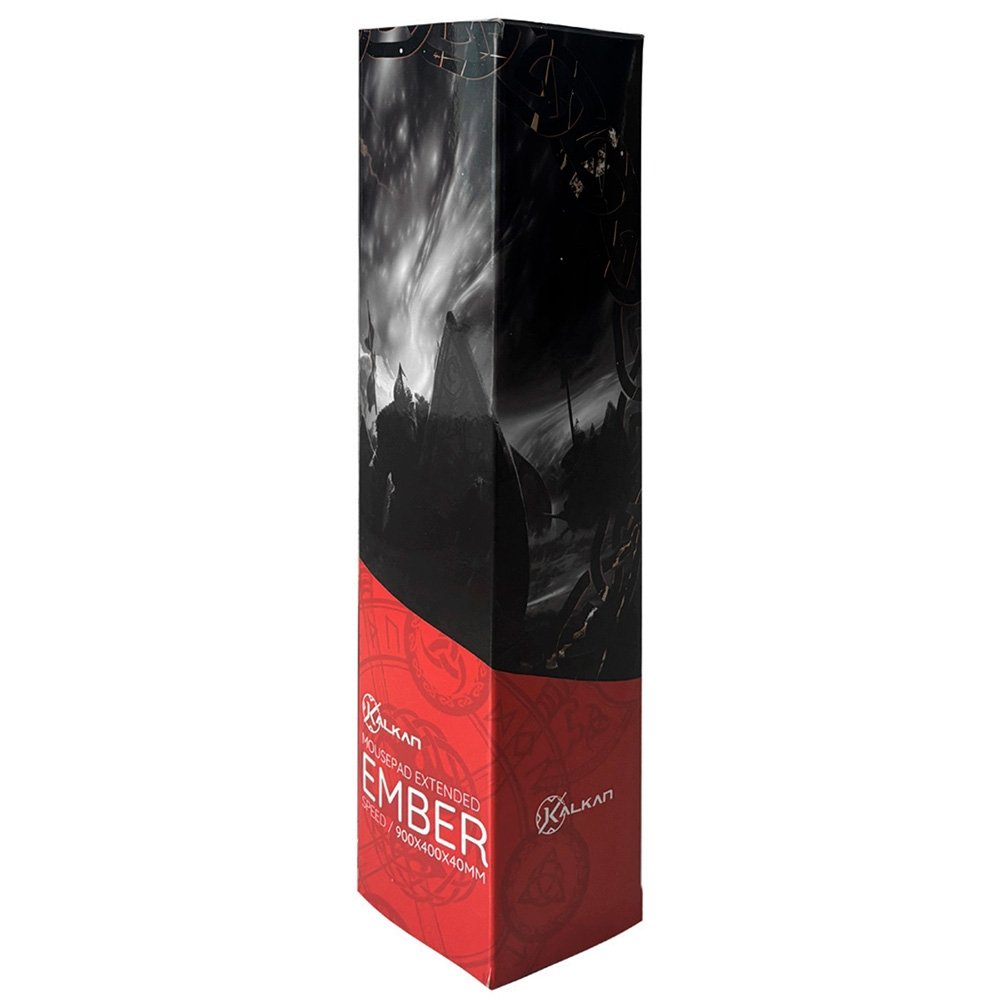 Imagem 9 de 9 do produto Mousepad Gamer Kalkan Ember Extended, Speed, 900x400x4mm, Tecido, Preto - KLK00062
