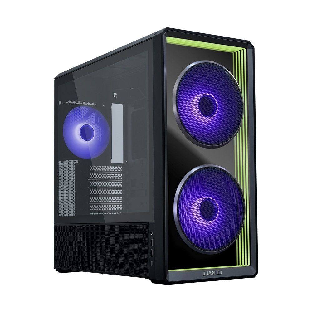 Gabinete Gamer Lian Li Lancool 217, Mid Tower, Lateral em Vidro, Com 3X Fans, Preto - LAN217INFX