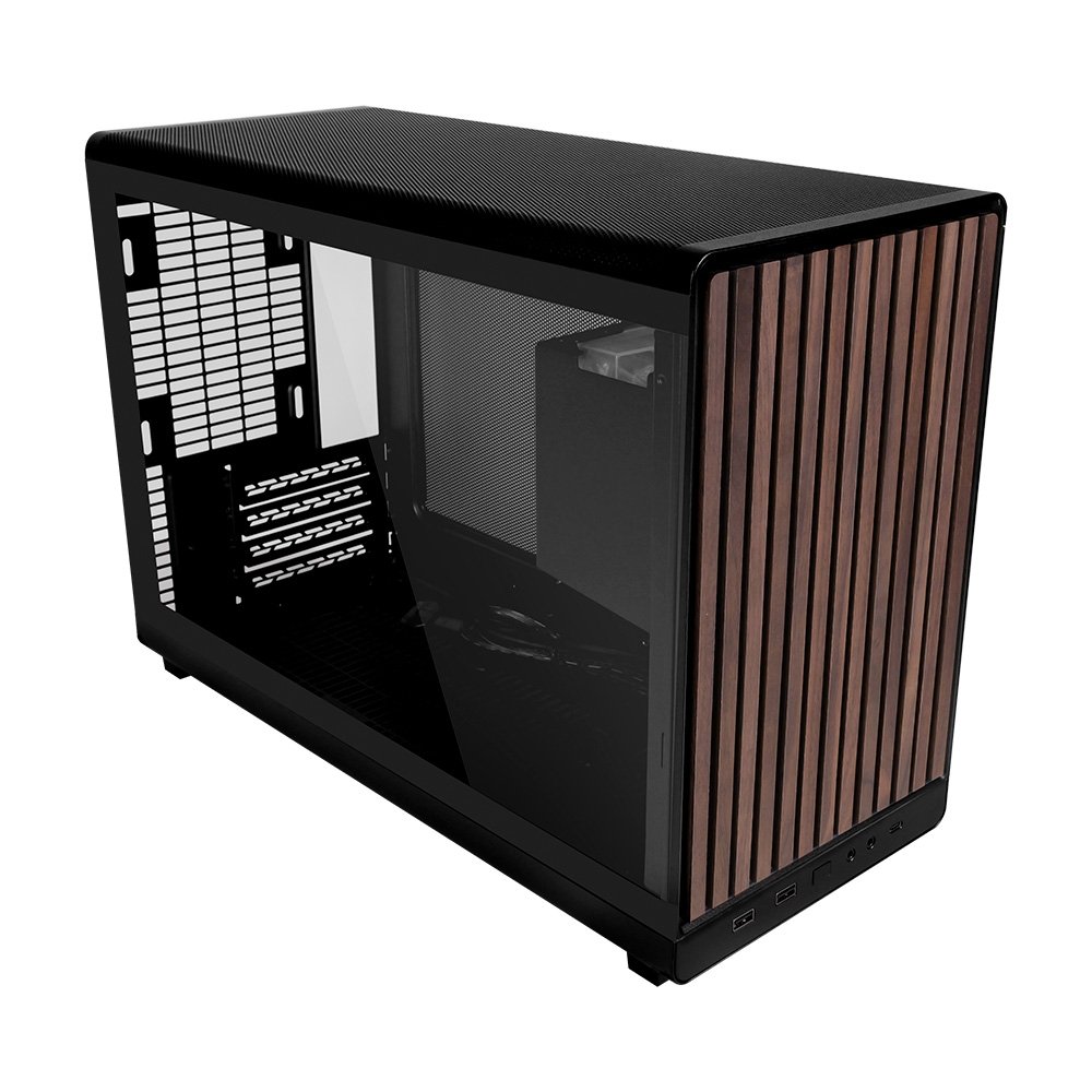 Gabinete Gamer Lian Li A3-mATX WDG, Mid-Tower, Micro-ATX, Painel Frontal em Madeira, Lateral em Vidro, Sem FANs Preto - A3-MATX-WDG PRETO - view 4