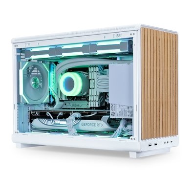 Gabinete Gamer Lian Li A3-mATX WDG, Micro-ATX, Painel Frontal em Madeira, Lateral em Mesh, Branco - A3-MATX-WDG BRANCO