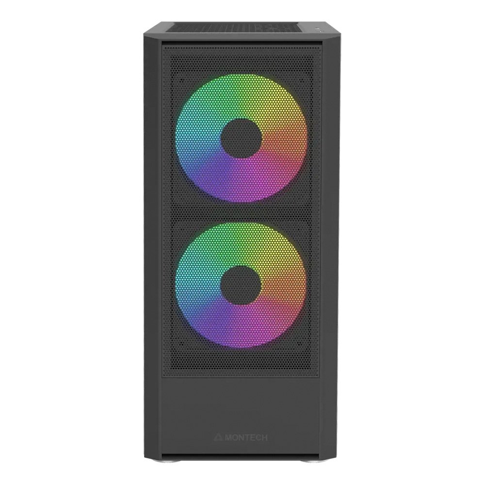 Gabinete Gamer Montech X2 PLUS, Mid Tower, Lateral em Vidro, 3X Fans, Preto - X2PLUSB - view 2