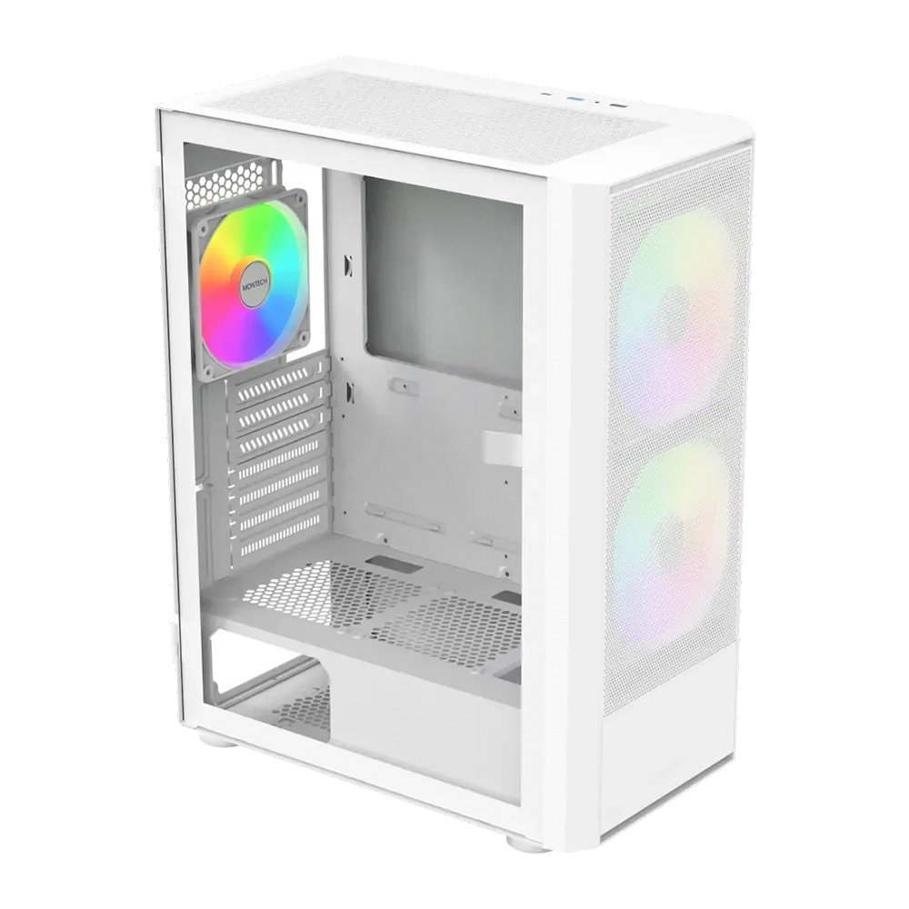 Gabinete Gamer X2 PLUS, Mid Tower, Lateral em Vidro, 3X Fans, Branco - X2PLUSB