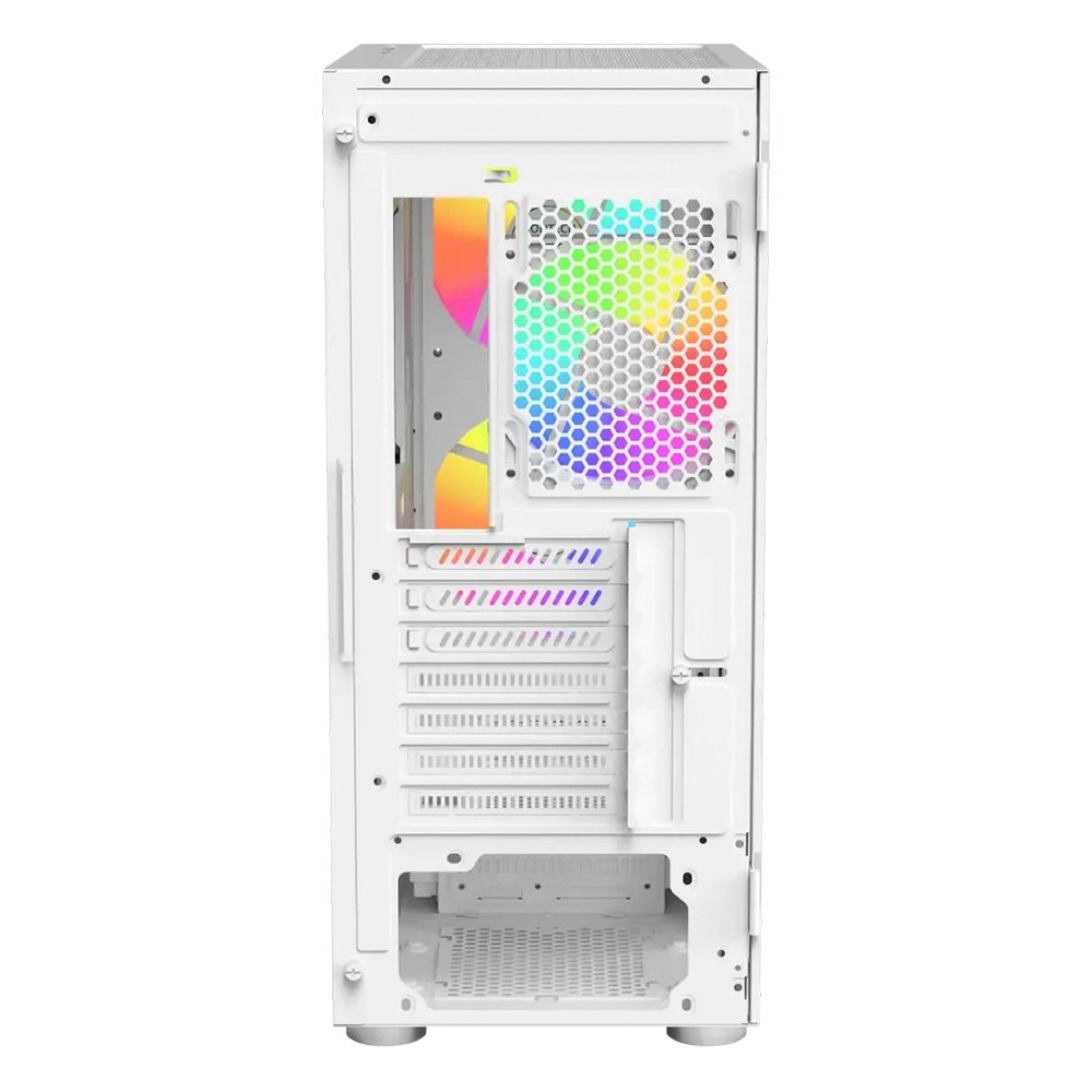 Imagem 3 de 7 do produto Gabinete Gamer X2 PLUS, Mid Tower, Lateral em Vidro, 3X Fans, Branco - X2PLUSB