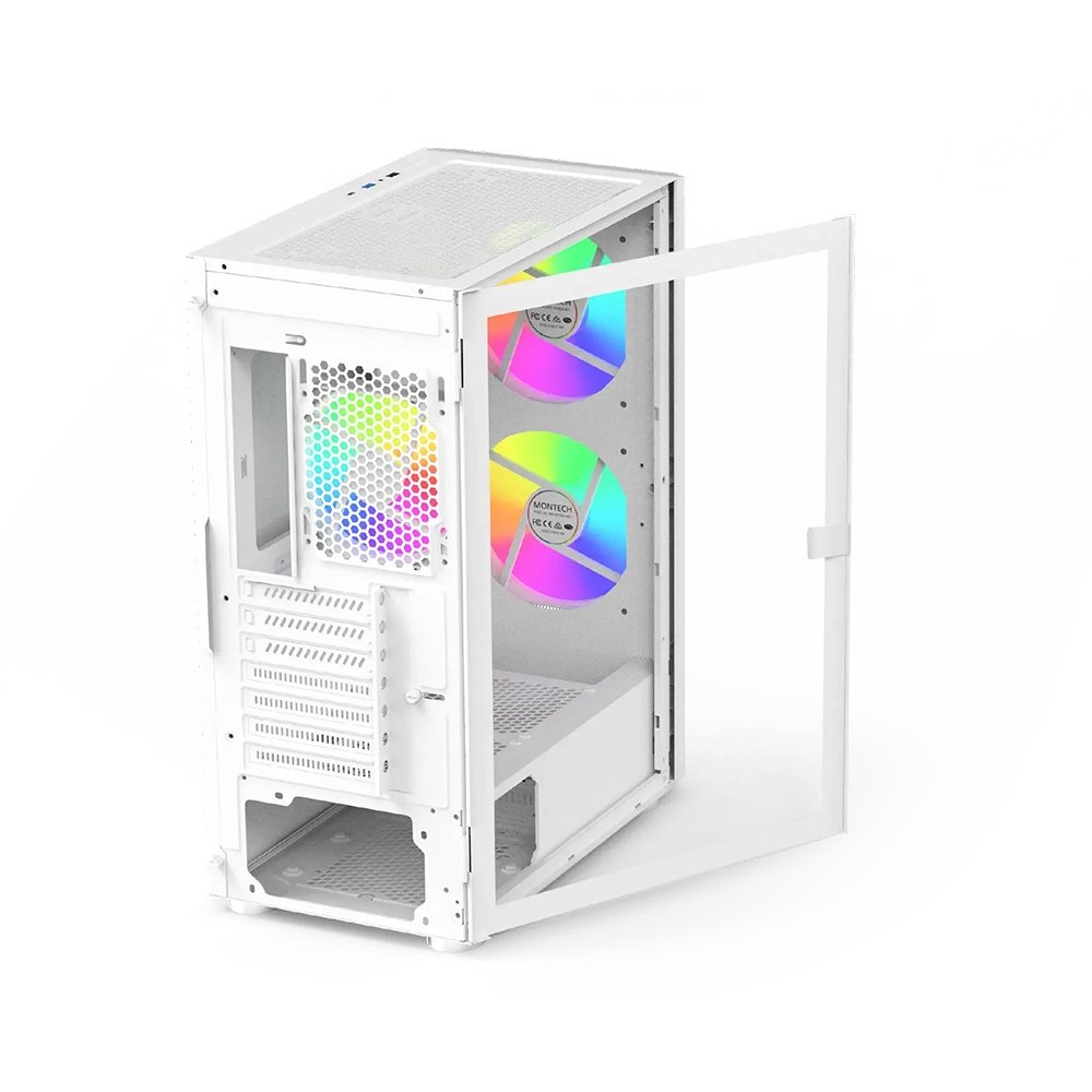 Imagem 7 de 7 do produto Gabinete Gamer X2 PLUS, Mid Tower, Lateral em Vidro, 3X Fans, Branco - X2PLUSB