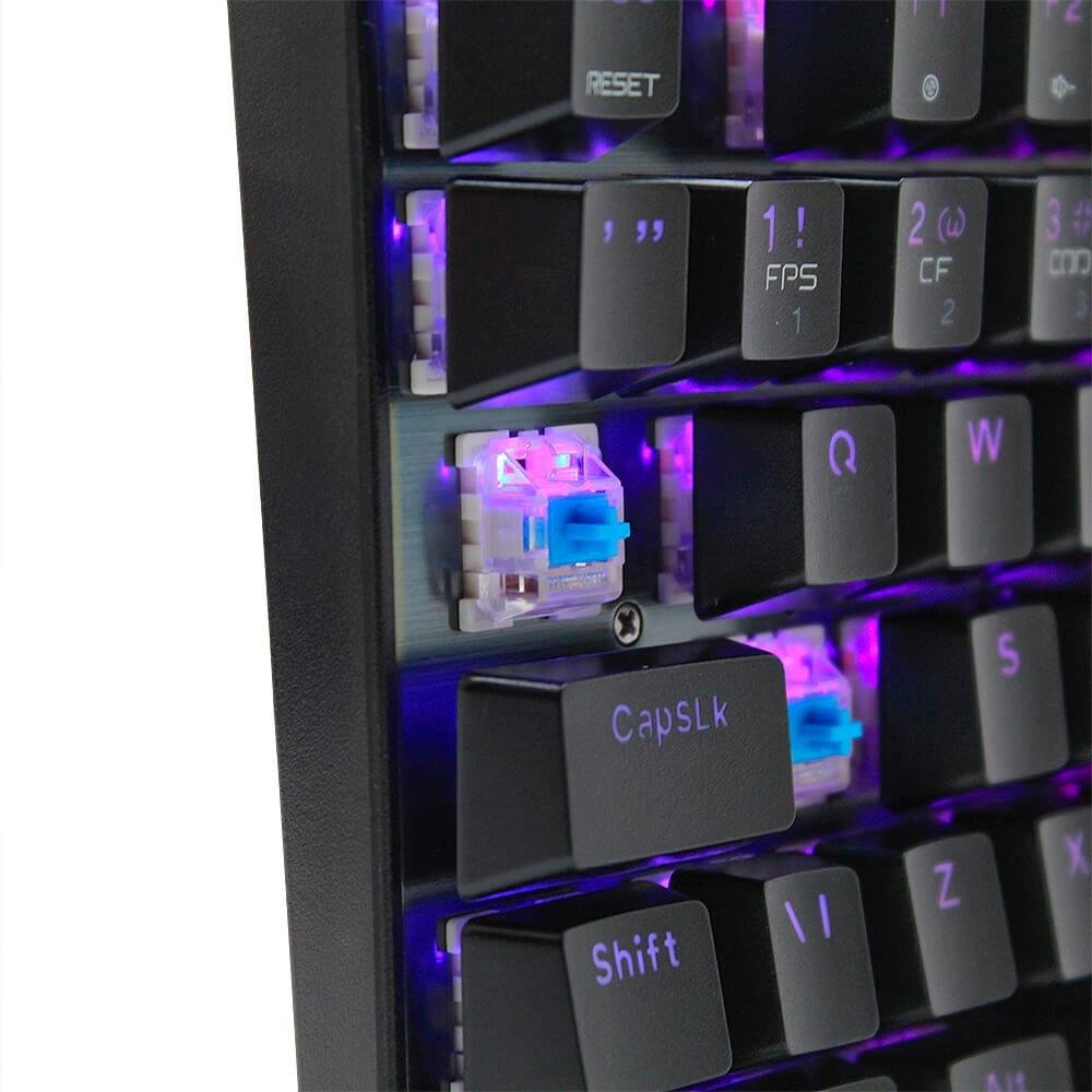 Imagem 10 de 18 do produto Kit Gamer Husky Teclado Mecânico Outemu Blue e Mouse 2400 DPI com LED, Storm - MK-HST-KRGB